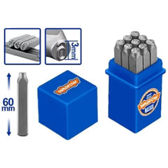 WADFOW 9 Pcs Professional 3mm Steel Digit Punch Set WCC9593 Wadfow